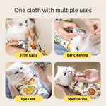 Cat grooming restraint cloth