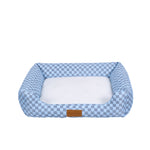 gingham pet bed
