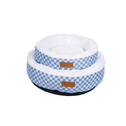 Gingham Round Pet Beds
