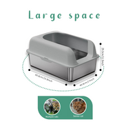 ECO STAINLESS STEEL LITTER TRAY FOR CATS