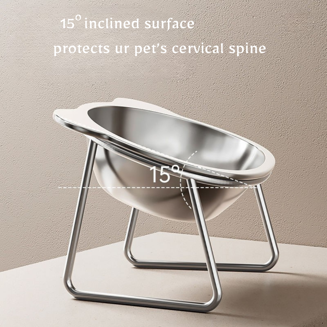 non-slip steel cat feeding dish