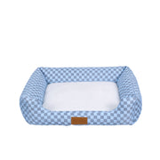 gingham pet bed