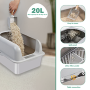 ECO STAINLESS STEEL LITTER TRAY FOR CATS