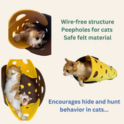 Durable cat tunnel with multiple holes