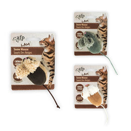 AFP Lamb Snow Mouse cat toy with soft lamb-like texture, designed for interactive feline play, available in India