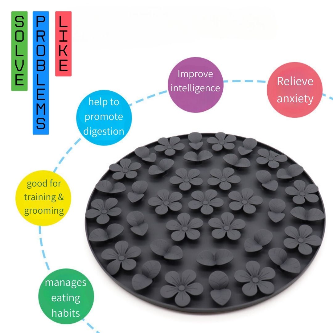 Interactive feeding mat for dogs