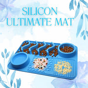 Waterproof mat for food bowls